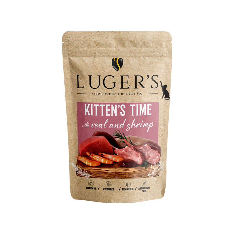 Luger’s Kitten's Time karma mokra dla kociąt z cielęciną i krewetkami 85 g
