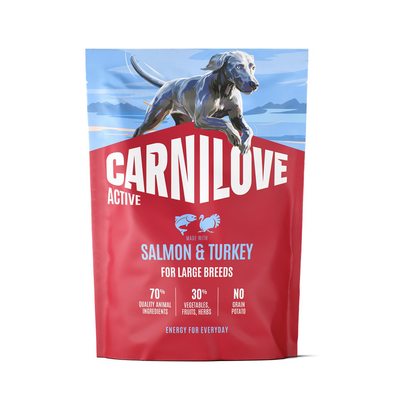 Carnilove Active Dog Junior Karma sucha dla młodych psów dużych ras z łososiem i indykiem 1,5 kg