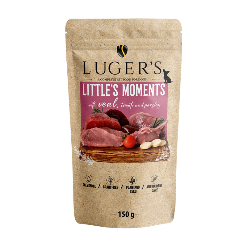Karma mokra dla psów małych ras Luger's Little's Moments z cielęciną, pomidorem i pietruszką 150 g