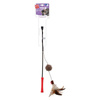 Feather Teaser Zabawka dla kota wędka z piórkami i grzechotką 62 cm