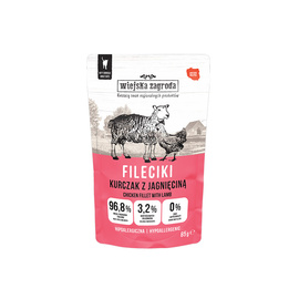 Wiejska Zagroda mokra karma dla kota fileciki kurczak z jagnięciną 85 g