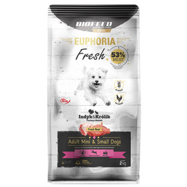 Biofeed Euphoria Fresh Karma sucha dla psów z indykiem i królikiem mini i małe rasy 2 kg