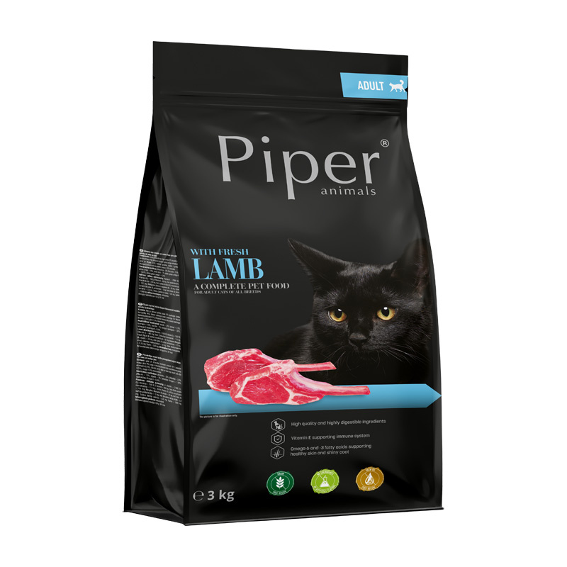 Karma sucha dla kota Piper Animals ze świeżą jagnięciną 3 kg