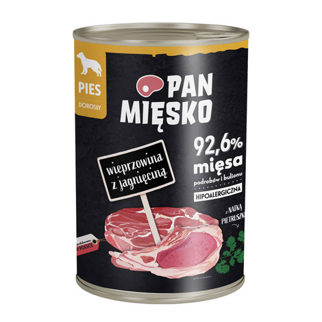 Pan Mięsko karma mokra dla psa Wieprzowina z jagnięciną 400 g