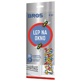 Bros lep na okno na okno do wyłapywania much i muszek 4 szt.