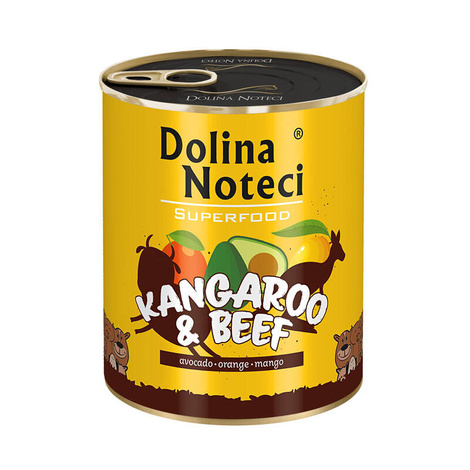 Mokra karma dla psa Dolina Noteci Superfood kangur i wołowina puszka 800 g