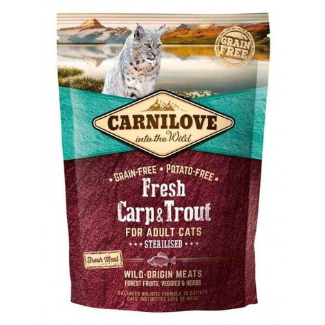 Karma dla kota Carnilove Cat FRESH Karp i Pstrąg Sterilised 0,4kg