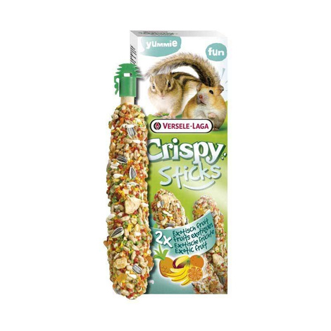 2 kolby owoce egzotyczne dla chomików i wiewiórek Versele Laga Crispy Sticks Hamsters-Squirrels Exotic Fruit 110g