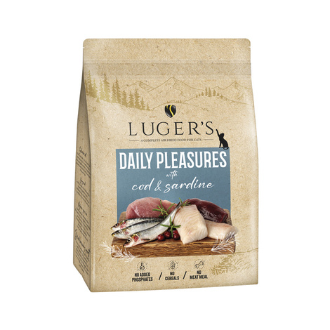 Super Oferta Luger’s Daily Pleasures karma suszona dla kota z dorszem i sardynką 1 kg