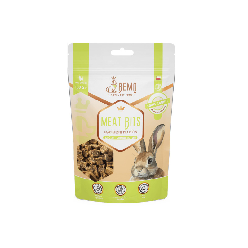 Bemo Meat Bits półmiękkie mięsne kąski dla psa hipoalergiczne królik 130 g