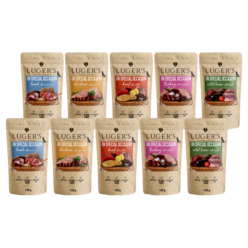 Karma mokra dla psa Luger's On Special Occasion mix smaków zestaw 10 x 150 g