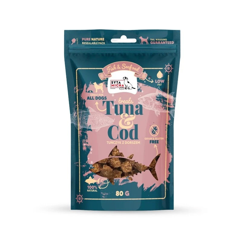 Syta Micha Fish & SeaFood przysmaki dla psa dorsz z tuńczykiem 80 g