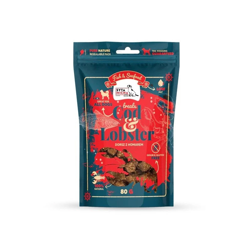 Syta Micha Fish & SeaFood przysmaki dla psa dorsz z homarem 80 g