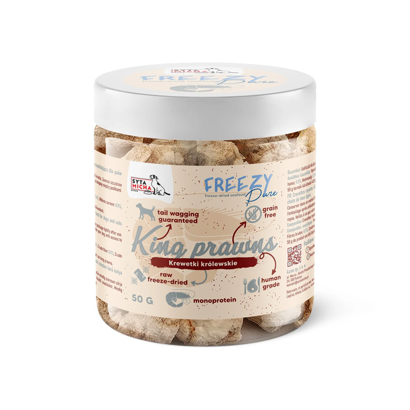 Syta Micha Freezy Pure Przysmak dla psa liofilizowane krewetki królewskie 50 g
