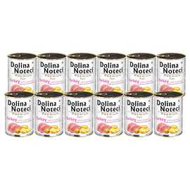 Mokra karma dla psa alergika Dolina Noteci Premium Pure bogata w indyka z ziemniakami 12 x 400 g