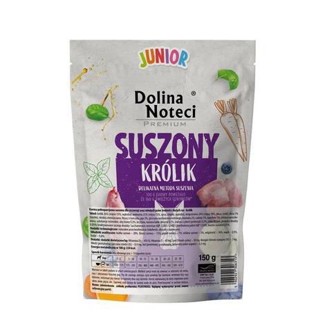 Karma suszona dla psa Dolina Noteci Premium junior suszony królik 150 g