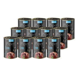 Mokra karma dla kota Piper Animals z jagnięciną zestaw 12 x 400 g