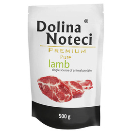 Mokra karma dla psa alergika Dolina Noteci Premium Pure bogata w jagnięcinę saszetka 500 g