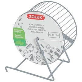 Zolux Kołowrotek metalowy dla gryzoni szary 14 cm