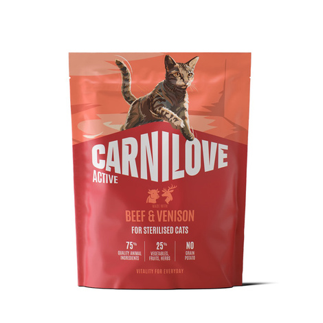 Carnilove Active Cat Karma sucha dla kotów sterylizowanych z wołowiną i dziczyzną 400 g