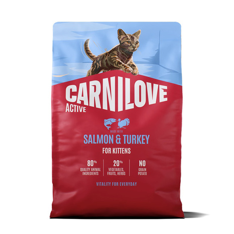 Carnilove Active Cat Karma sucha dla kociąt z łososiem i indykiem 2 kg