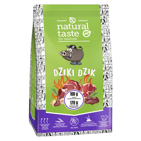 Karma suszona dla psa Natural Taste Dziki Dzik 5 kg