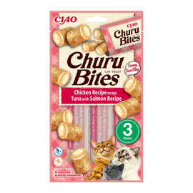 Inaba Cat Churu Bites Chicken Wraps Tuna&Salmon Przysmak dla kota z tuńczykiem i łososiem 3 x 10 g