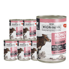 Wiejska Zagroda mokra karma monobiałkowa dla kota wołowina zestaw 12 x 400 g