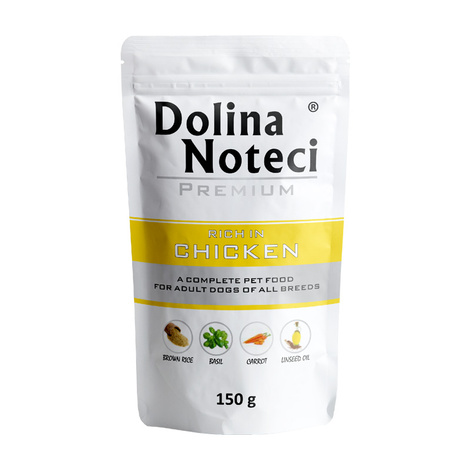 Mokra karma dla psa Dolina Noteci Premium bogata w kurczaka saszetka 150 g