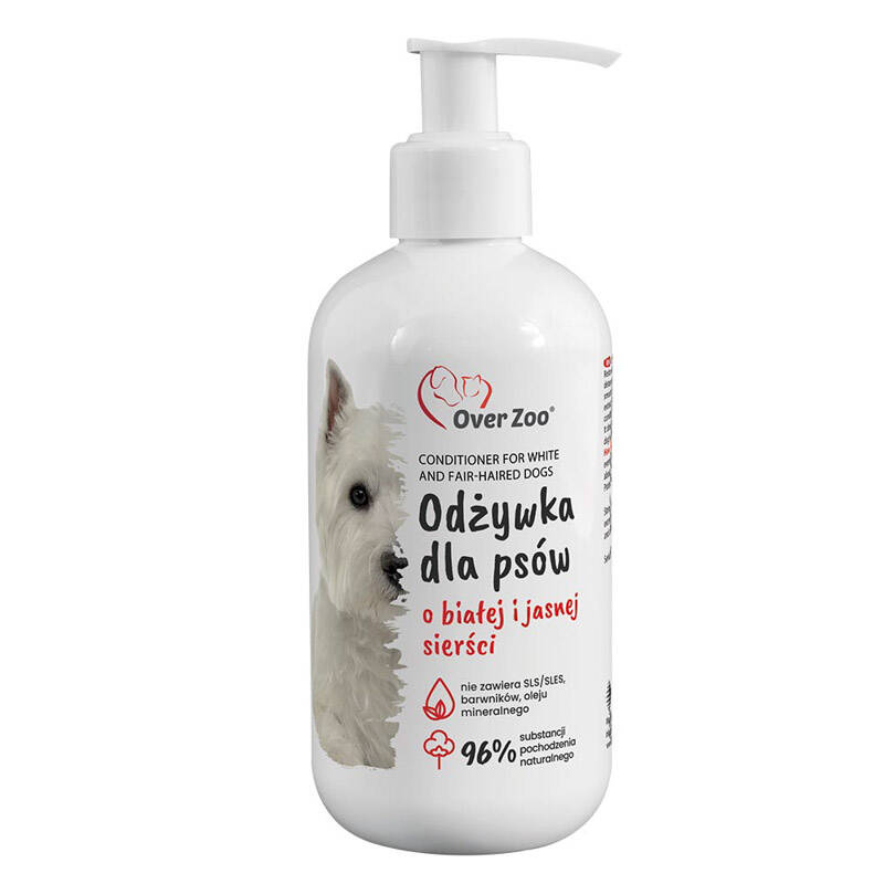 Over Zoo Odżywka dla psów o białej i jasnej sierści 240 ml