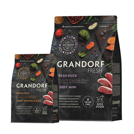 Grandorf Dog Fresh Duck Mini Karma sucha dla psów małych ras Kaczka 3kg + 1 kg Gratis