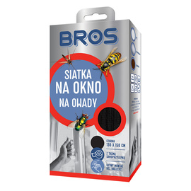 Bros Siatka na okno przeciw owadom czarna 130 x 150 cm