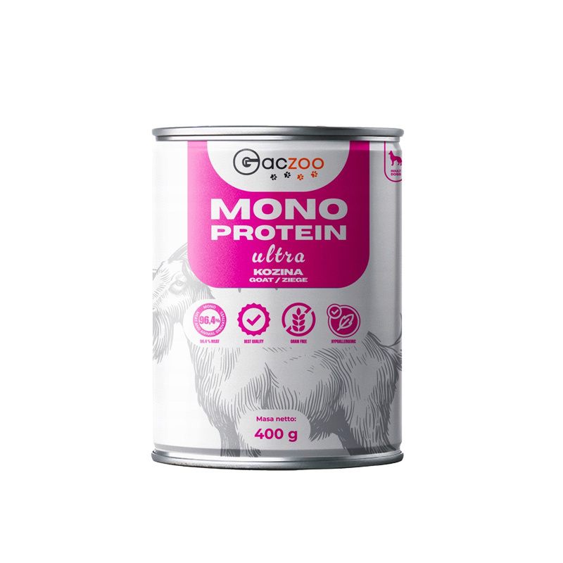 Gaczoo Mono Protein Ultra karma mokra dla psa kozina 400 g