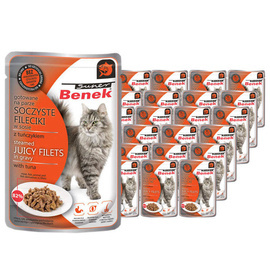 Super Benek Fileciki dla kota w sosie z tuńczykiem karma mokra zestaw 24 x 85 g