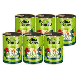 Mokra karma dla psa Dolina Noteci Superfood jeleń i kaczka zestaw 6 x 400 g