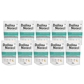 Mokra karma dla psa Dolina Noteci Premium bogata w perliczkę z jabłkiem zestaw 10 x 500 g