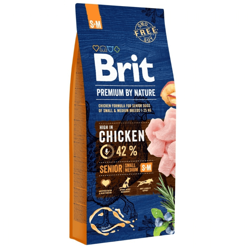 Brit Premium By Nature Senior Small + Medium sucha karma dla psa 15kg