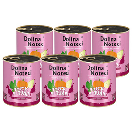 Mokra karma dla psa Dolina Noteci Superfood kaczka i przepiórka zestaw 6 x 800 g