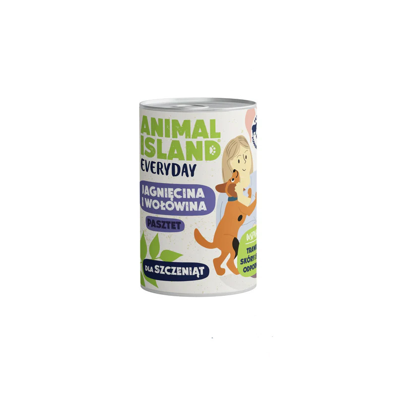 Animal Island Everyday Karma mokra dla psa wołowina i jagnięcina dla szczeniąt 400 g