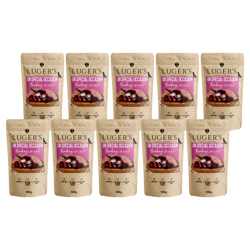 Karma mokra dla psa Luger's On Special Occasion indyk z burakiem zestaw 10 x 150 g