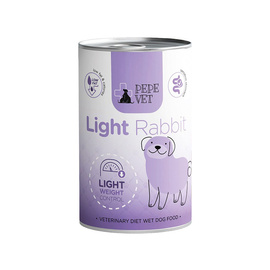 Paka Zwierzaka Karma mokra dla psa PEPE VET Light (królik) 400 g