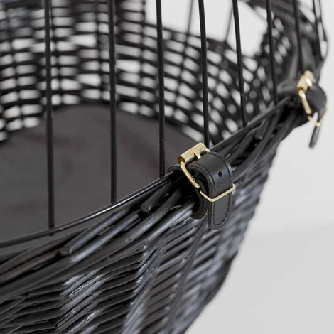 Trixie kosz wiklinowy do roweru czarny 50 × 41 × 35 cm