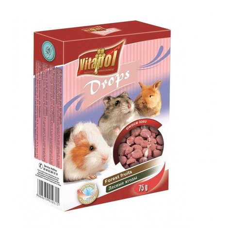 Przekąski dla gryzoni Vitapol Dropsy Owoce Lasu 75 g