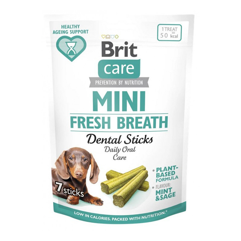 Brit Care mini Dental Sticks Fresh Breath Przysmak dla psa małej rasy na świeży oddech 120 g