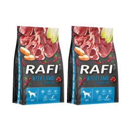 Sucha karma dla psa Rafi z jagnięciną zestaw 2 x 10 kg