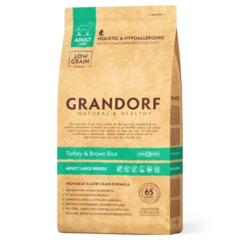 Grandorf Turkey & Brown Rice Karma sucha dla psa duże rasy 3 kg