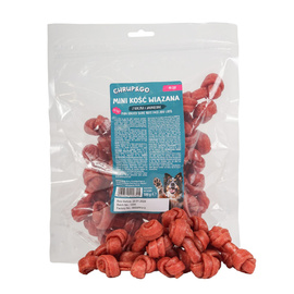 Chrup&Go Przysmak dla psa dorosłego Mini kość wiązana z kaczką i jagnięciną 500 g