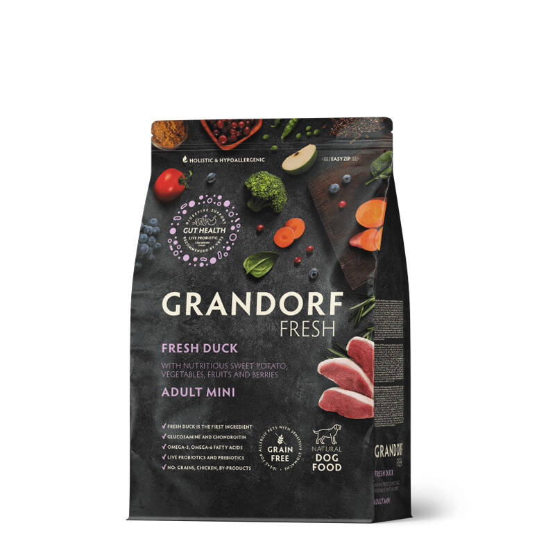 Grandorf Dog Fresh Duck Mini Karma sucha dla psów małych ras Kaczka 1kg