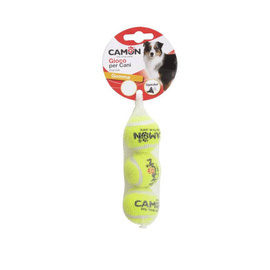 Camon Piłka tenisowa z dźwiękiem zabawka dla psa 5 cm 3 szt.