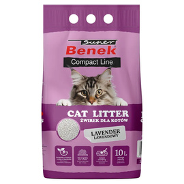 Żwirek dla kota Super Benek Compact Line Lawenda 10 l